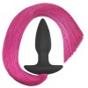 Купить Черная анальная пробка с розовым хвостом Silicone Anal Plug with Pony Tail код товара: LV421001 pink/Арт.243783. Секс-шоп в СПб - EROTICOASIS | Интим товары для взрослых 