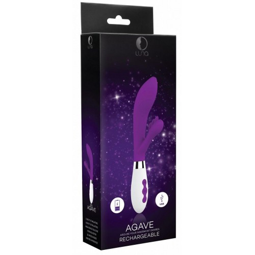 Фото товара: Фиолетовый вибратор-кролик Agave - 23,1 см., код товара: LUNA032PUR/Арт.243978, номер 1