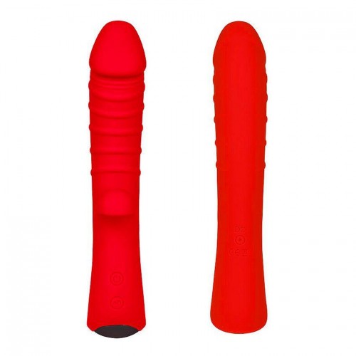 Фото товара: Красный вибромассажер 5  Silicone Wild Passion - 19,1 см., код товара: MK-8603 RED/Арт.244384, номер 2