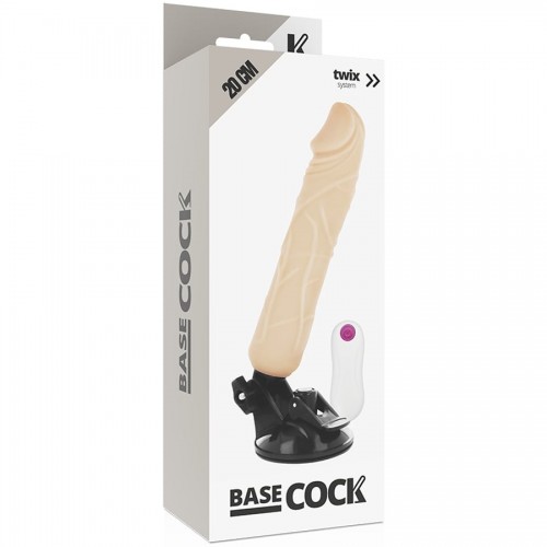 Фото товара: Телесный вибратор на мощной присоске Basecock Realistic Vibrator Remote Control - 20 см., код товара: D-223004 / Арт.244483, номер 3