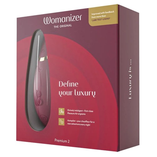 Фото товара: Бордовый клиторальный стимулятор Womanizer Premium 2, код товара: 05541460000/Арт.244560, номер 5