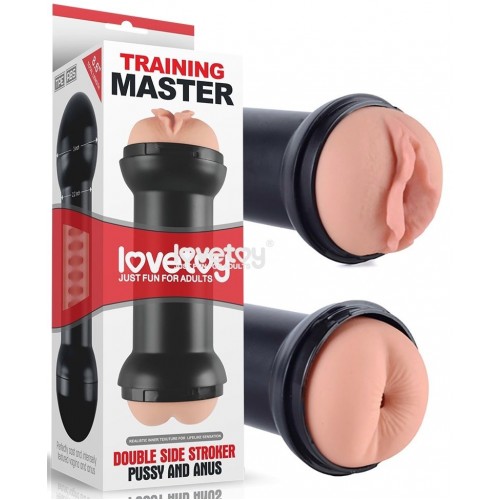 Фото товара: Телесный двусторонний мастурбатор Training Master Double Side Stroker Pussy and Anus, код товара: LV250001/Арт.244785, номер 1