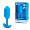 Фото товара: Голубая вибропробка для ношения B-vibe Snug Plug 3 - 12,4 см., код товара: BV-035-BLU/Арт.245257, номер 1