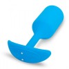 Фото товара: Голубая вибропробка для ношения B-vibe Snug Plug 3 - 12,4 см., код товара: BV-035-BLU/Арт.245257, номер 2