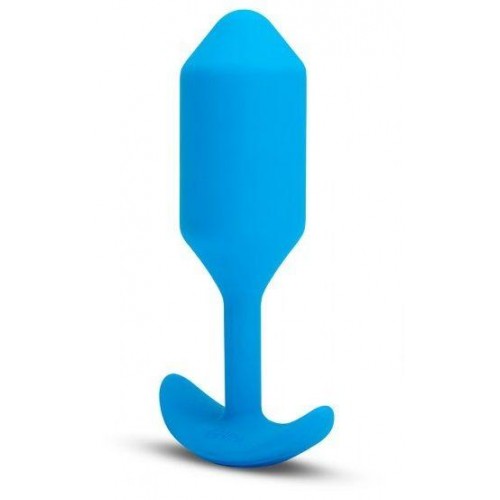 Купить Голубая вибропробка для ношения B-vibe Snug Plug 3 - 12,4 см. код товара: BV-035-BLU/Арт.245257. Секс-шоп в СПб - EROTICOASIS | Интим товары для взрослых 