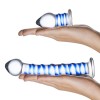 Фото товара: Набор из 2 стеклянных игрушек с синей спиралью Swirly Dildo & Buttplug Set, код товара: GLAS-SET-04/Арт.246907, номер 1