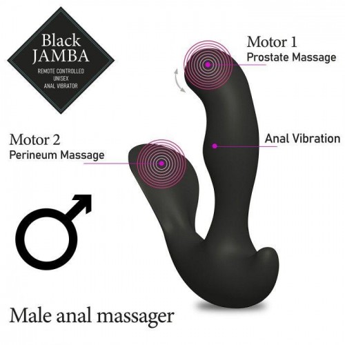 Фото товара: Универсальный анальный массажер Black Jamba Anal Vibrator - 12 см., код товара: FLZ-E27823/Арт.247299, номер 2