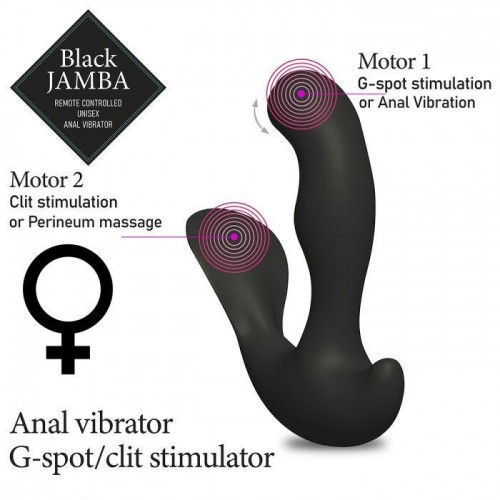 Фото товара: Универсальный анальный массажер Black Jamba Anal Vibrator - 12 см., код товара: FLZ-E27823/Арт.247299, номер 1