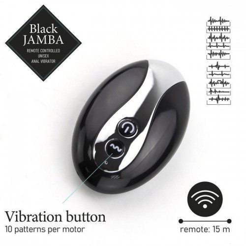 Фото товара: Универсальный анальный массажер Black Jamba Anal Vibrator - 12 см., код товара: FLZ-E27823/Арт.247299, номер 3