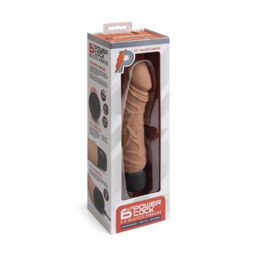 Фото товара: Кофейный вибратор-реалистик 6.5  Girthy Realistic Vibrator - 19 см., код товара: PC-003-MOC/Арт.247327, номер 3