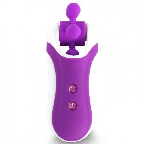 Купить Фиолетовый оросимулятор Clitella со сменными насадками для вращения код товара: FLZ-E27868/Арт.247447. Секс-шоп в СПб - EROTICOASIS | Интим товары для взрослых 