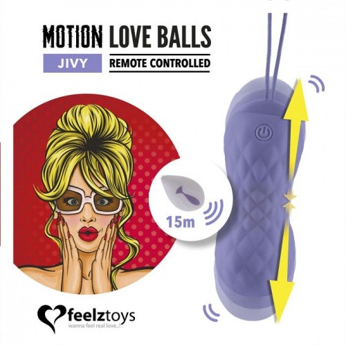 Купить Фиолетовые вагинальные шарики Remote Controlled Motion Love Balls Jivy код товара: FLZ-E28191/Арт.247452. Секс-шоп в СПб - EROTICOASIS | Интим товары для взрослых 