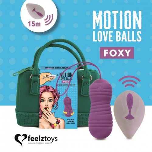Фото товара: Фиолетовые вагинальные шарики с вращением бусин Remote Controlled Motion Love Balls Foxy, код товара: FLZ-E28193/Арт.247453, номер 1
