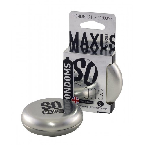 Фото товара: Экстремально тонкие презервативы в железном кейсе MAXUS Extreme Thin - 3 шт., код товара: MAXUS Extreme Thin №3/Арт.247577, номер 2