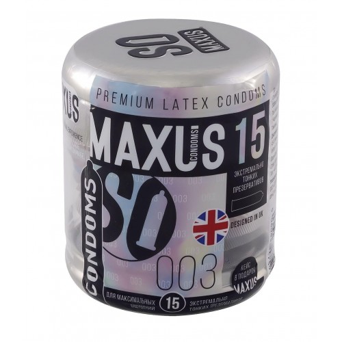 Купить Экстремально тонкие презервативы MAXUS Extreme Thin - 15 шт. код товара: MAXUS Extreme Thin №15/Арт.247578. Секс-шоп в СПб - EROTICOASIS | Интим товары для взрослых 