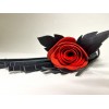 Фото товара: Черная кожаная плеть с красной лаковой розой в рукояти - 40 см., код товара: 54074ars/Арт.248144, номер 2