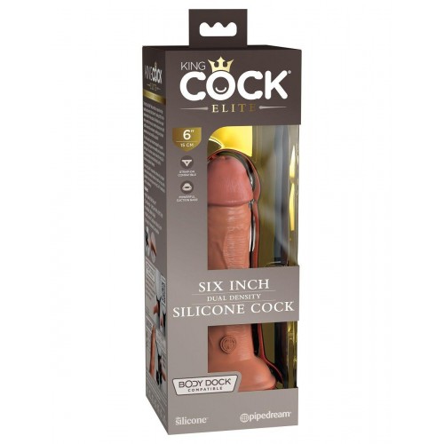 Фото товара: Кофейный фаллоимитатор 6  Silicone Dual Density Cock - 17 см., код товара: PD5770-22/Арт.248964, номер 2