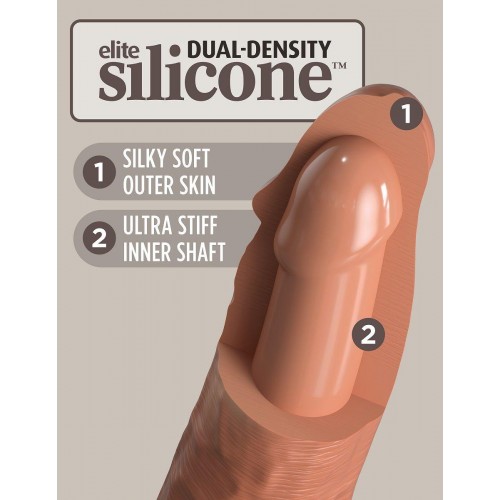 Фото товара: Кофейный фаллоимитатор 6  Silicone Dual Density Cock - 17 см., код товара: PD5770-22/Арт.248964, номер 4