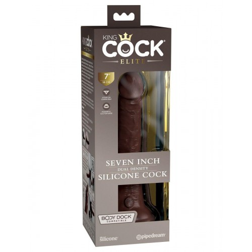 Фото товара: Коричневый фаллоимитатор 7  Silicone Dual Density Cock - 21 см., код товара: PD5771-29/Арт.248969, номер 3