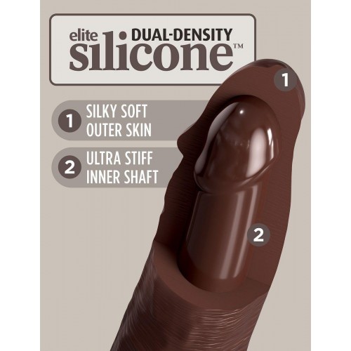 Фото товара: Коричневый фаллоимитатор 7  Silicone Dual Density Cock - 21 см., код товара: PD5771-29/Арт.248969, номер 4