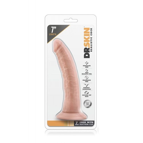 Фото товара: Телесный фаллоимитатор Dr. Skin 7 Inch Cock With Suction Cup - 19 см., код товара: BL-12703/Арт.250568, номер 3