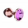 Фото товара: Пробка цвета розового золота с лиловым кристаллом Diamond Quartz Shine L - 8,3 см., код товара: 4023-02lola/Арт.276095, номер 1