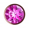 Фото товара: Пробка цвета розового золота с лиловым кристаллом Diamond Quartz Shine L - 8,3 см., код товара: 4023-02lola/Арт.276095, номер 2