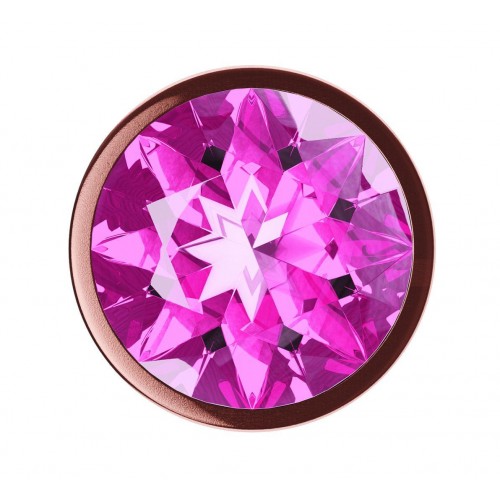 Фото товара: Пробка цвета розового золота с лиловым кристаллом Diamond Quartz Shine L - 8,3 см., код товара: 4023-02lola/Арт.276095, номер 2