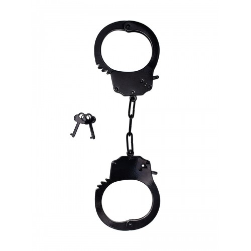 Купить Черные стальные наручники код товара: 06508/Арт.279968. Секс-шоп в СПб - EROTICOASIS | Интим товары для взрослых 