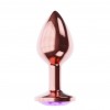 Купить Пробка цвета розового золота с фиолетовым кристаллом Diamond Amethyst Shine L - 8,3 см. код товара: 4025-02lola/Арт.280043. Секс-шоп в СПб - EROTICOASIS | Интим товары для взрослых 