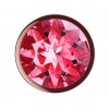 Фото товара: Пробка цвета розового золота с малиновым кристаллом Diamond Ruby Shine L - 8,3 см., код товара: 4024-02lola/Арт.280046, номер 2