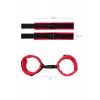 Фото товара: Красно-черные велюровые наручники Anonymo, код товара: 310106/Арт.280077, номер 9
