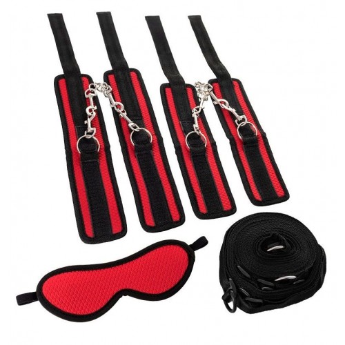 Купить Красно-черный бондажный набор Anonymo код товара: 310705/Арт.280094. Онлайн секс-шоп в СПб - EroticOasis 