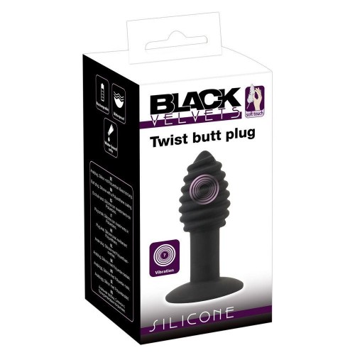 Фото товара: Черная анальная вибропробка Twist Butt Plug - 10,7 см., код товара: 05515030000/Арт.281791, номер 1