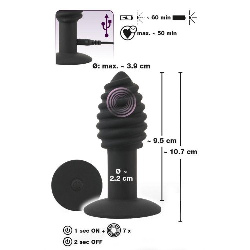 Фото товара: Черная анальная вибропробка Twist Butt Plug - 10,7 см., код товара: 05515030000/Арт.281791, номер 6