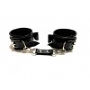 Фото товара: Черные наручники с бантиками из эко-кожи, код товара: 50007ars/Арт.282121, номер 1