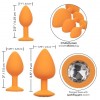 Фото товара: Набор из трёх оранжевых анальных пробок с кристаллом Cheeky Gems, код товара: SE-0441-25-3/Арт.282452, номер 1
