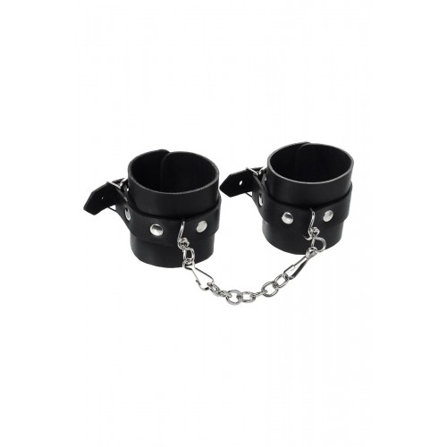 Фото товара: Черные однослойные кожаные наручники, код товара: 10120 / Арт.284058, номер 3