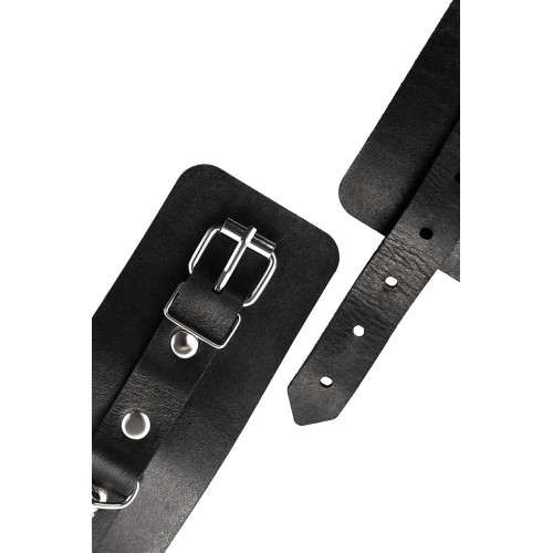 Фото товара: Черные однослойные кожаные наручники, код товара: 10120 / Арт.284058, номер 5