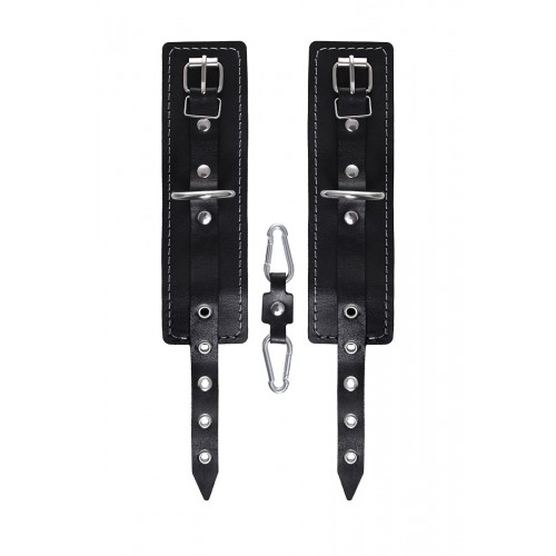 Фото товара: Черные двухслойные наручники с белой строчкой, код товара: 11120 / Арт.284059, номер 4