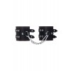 Фото товара: Черные кожаные наручники с двумя ремнями и подкладкой, код товара: 14120 / Арт.284063, номер 1