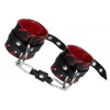 Купить Черные наручники с красной окантовкой код товара: 15120/Арт.284065. Секс-шоп в СПб - EROTICOASIS | Интим товары для взрослых 