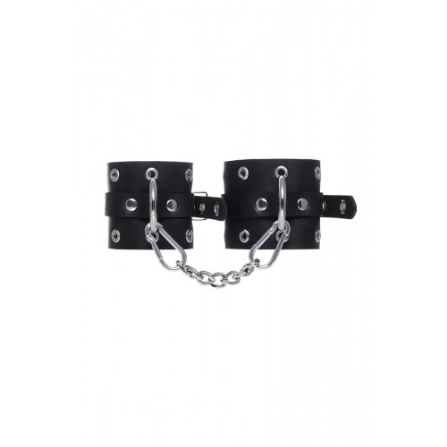 Фото товара: Черные однослойные наручники с люверсами, код товара: 16120 / Арт.284067, номер 1