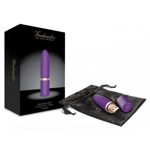 Фото товара: Фиолетовый перезаряжаемый вибростимулятор Lipstick Vibe, код товара: FOH-013PUR/Арт.284161, номер 1