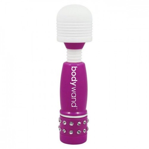 Купить Фиолетово-белый жезловый мини-вибратор с кристаллами Mini Massager Neon Edition код товара: BW118/Арт.284219. Секс-шоп в СПб - EROTICOASIS | Интим товары для взрослых 
