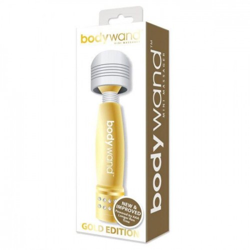 Фото товара: Золотистый жезловый мини-вибратор с кристаллами Mini Massager Gold Edition, код товара: BW125/Арт.284223, номер 2