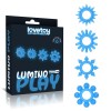 Купить Набор из 4 голубых, светящихся в темноте эрекционных колец Lumino Play код товара: LV343011/Арт.284859. Секс-шоп в СПб - EROTICOASIS | Интим товары для взрослых 