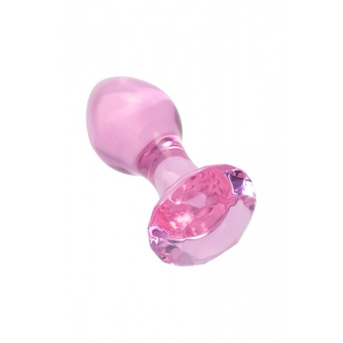 Фото товара: Розовая анальная втулка из стекла - 8,5 см., код товара: 912312/Арт.285089, номер 2