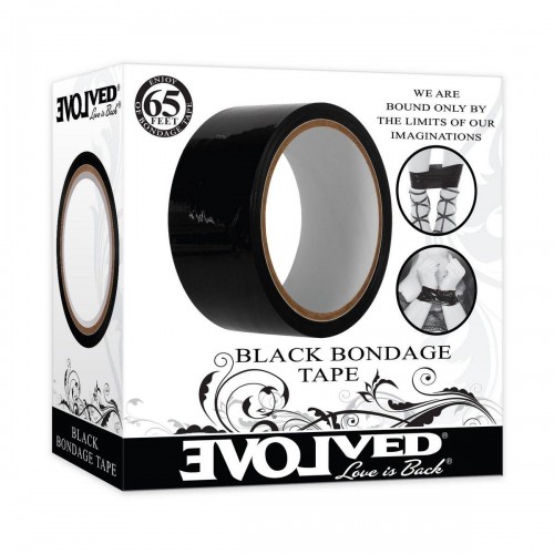 Фото товара: Черная лента для бондажа Black Bondage Tape - 20 м., код товара: EN-BD-8287-2/Арт.286460, номер 5