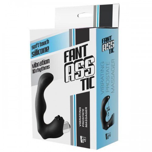 Фото товара: Черный вибромассажер простаты FantASStic Vibrating Prostate Massager - 11,3 см., код товара: 21939/Арт.286552, номер 1